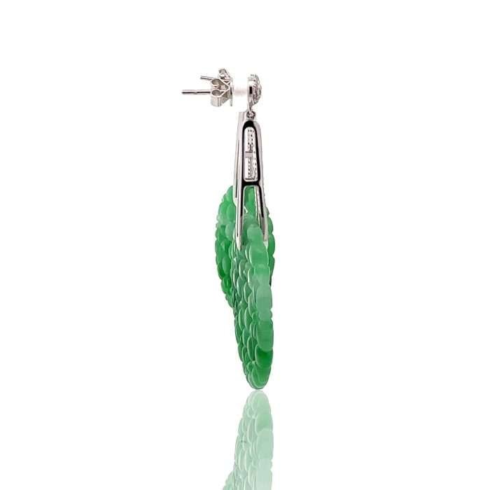 Jade earrings side view