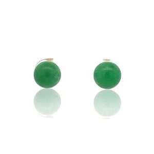 Jade circle earrings