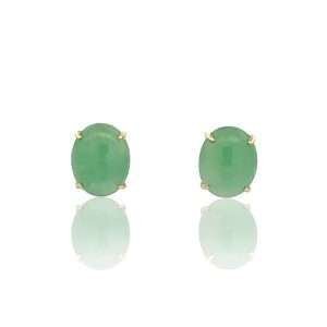 Jade stud earrings