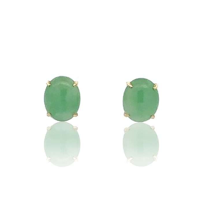 Jade stud earrings