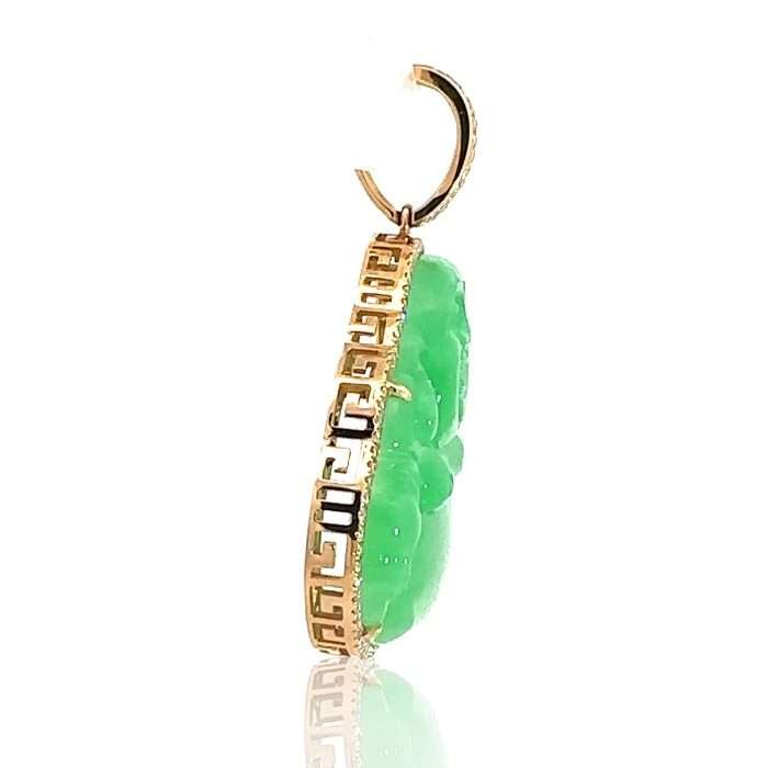 Jade Buddha Pendant - Right Side View