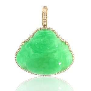 Jade Buddha Pendant - Front View