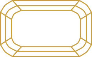 Illustration of an emerald cut diamond