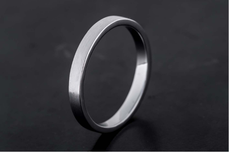Platinum band ring